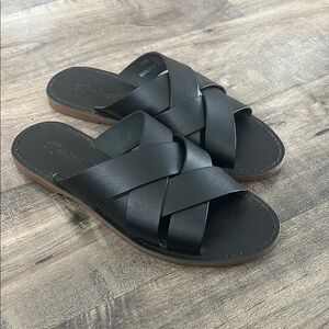 Madewell Black Leather Sandals